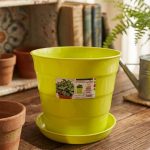 اصيص مقاس 19 سم لون اصفر -مشتل اسكندرية