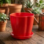 اصيص مقاس 11 سم لون احمر -مشتل اسكندرية