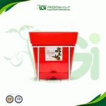 أصيص زراعة مربع بحامل للبلكونة – أحمر
