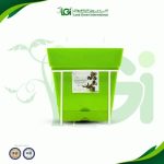 أصيص زراعة مربع بحامل للبلكونة – أخضر