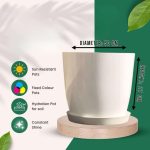 ⁦أصيص مرايا مقاس 30 سم – ابيض⁩ - الصورة ⁦2⁩